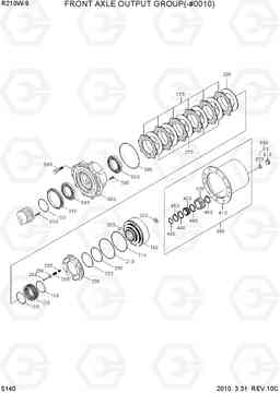 5140 FRONT AXLE OUTPUT GROUP(-#0010) R210W-9, Hyundai