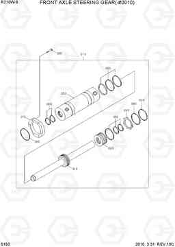 5150 FRONT AXLE STEERING GEAR(-#0010) R210W-9, Hyundai