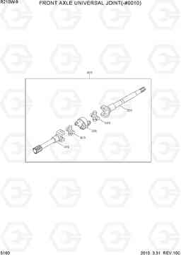 5160 FRONT AXLE UNIVERSAL JOINT(-#0010) R210W-9, Hyundai