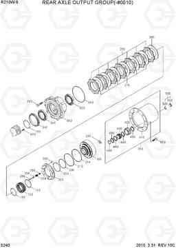 5240 REAR AXLE OUTPUT GROUP(-#0010) R210W-9, Hyundai