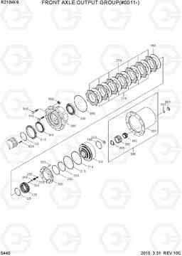 5440 FRONT AXLE OUTPUT GROUP(#0011-) R210W-9, Hyundai