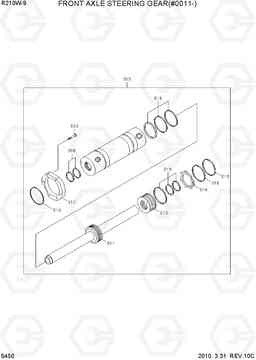 5450 FRONT AXLE STEERING GEAR(#0011-) R210W-9, Hyundai