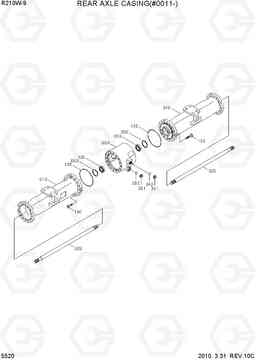 5520 REAR AXLE CASING(#0011-) R210W-9, Hyundai