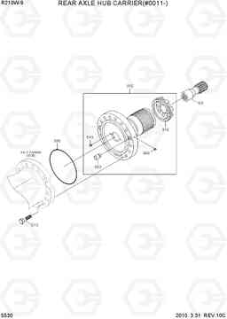 5530 REAR AXLE HUB CARRIER(#0011-) R210W-9, Hyundai