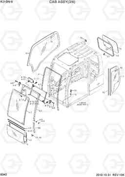 6040 CAB ASSY(3/4) R210W-9, Hyundai