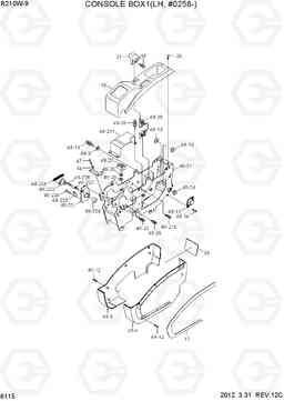 6115 CONSOLE BOX1(LH, #0258-) R210W-9, Hyundai