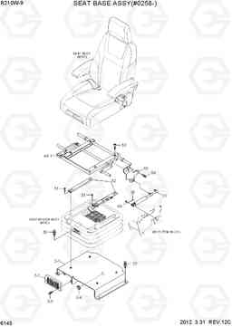 6145 SEAT BASE ASSY(#0258-) R210W-9, Hyundai