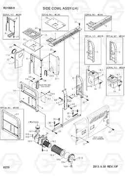 6220 SIDE COWL ASSY(LH) R210W-9, Hyundai