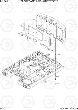 6400 UPPER FRAME & COUNTERWEIGHT R210W-9, Hyundai