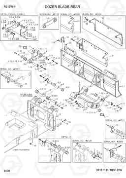 6430 DOZER BLADE-REAR R210W-9, Hyundai