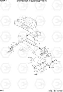 6450 OUTRIGGER MOUNTING(FRONT) R210W-9, Hyundai