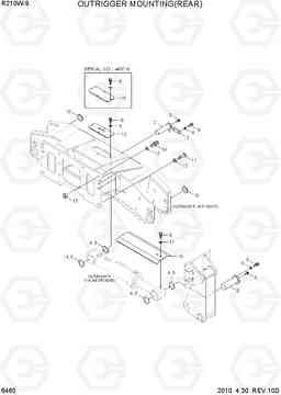 6460 OUTRIGGER MOUNTING(REAR) R210W-9, Hyundai