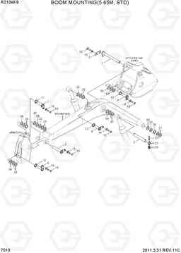 7010 BOOM MOUNTING(5.65M, STD) R210W-9, Hyundai