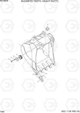 7340 BUCKET(5 TEETH, HEAVY DUTY) R210W-9, Hyundai