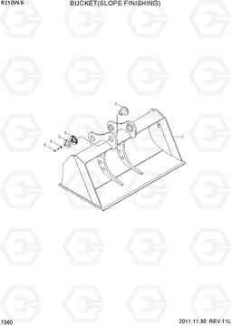 7360 BUCKET(SLOPE FINISHING) R210W-9, Hyundai