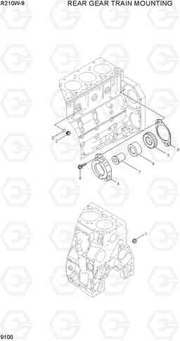 9100 REAR GEAR TRAIN MOUNTING R210W-9, Hyundai