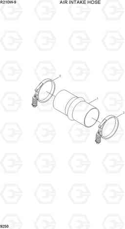 9250 AIR INTAKE HOSE R210W-9, Hyundai