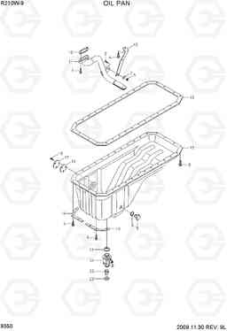 9350 OIL PAN R210W-9, Hyundai