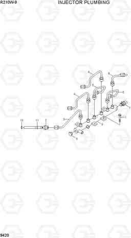 9420 INJECTER PLUMBING R210W-9, Hyundai