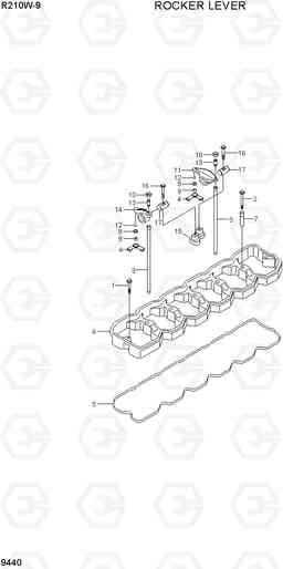 9440 ROCKER LEVER R210W-9, Hyundai