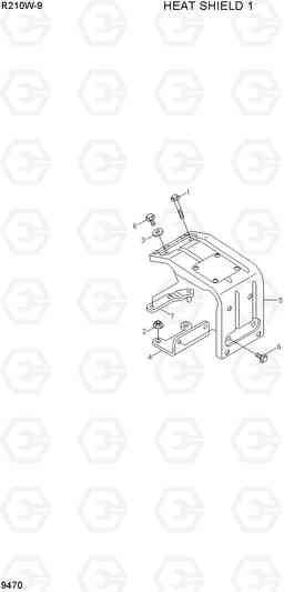 9470 HEAT SHIELD 1 R210W-9, Hyundai