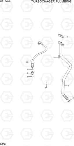 9530 TURBOCHARGER PLUMBING R210W-9, Hyundai