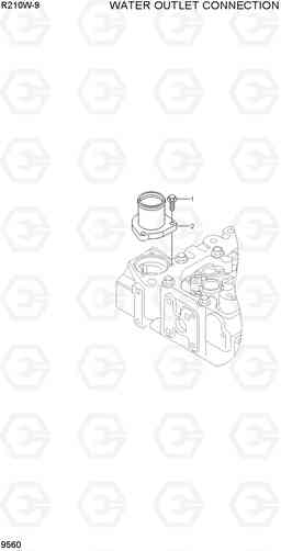 9560 WATER OUTLET CONNECTION R210W-9, Hyundai