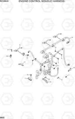 9600 ENGINE CONTROL MODULE HARNESS R210W-9, Hyundai