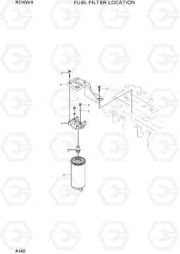 A140 FUEL FILTER LOCATION R210W-9, Hyundai