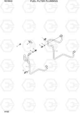 A150 FUEL FILTER PLUMBING R210W-9, Hyundai