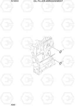 A340 OIL FILLER ARRANGEMENT R210W-9, Hyundai