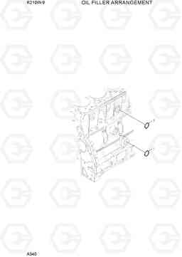 A340 OIL FILLER ARRANGEMENT R210W-9, Hyundai