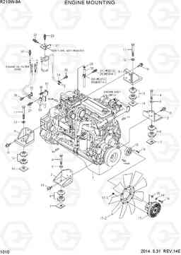 1010 ENGINE MOUNTING R210W-9A, Hyundai