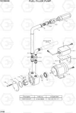 2100 FUEL FILLER PUMP R210W-9A, Hyundai