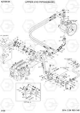 3100 UPPER HYD PIPING(BASE) R210W-9A, Hyundai