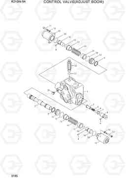 3165 CONTROL VALVE(ADJUST BOOM) R210W-9A, Hyundai