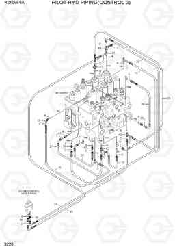 3220 PILOT HYD PIPING(CONTROL 3) R210W-9A, Hyundai