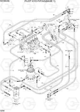 3230 PILOT HYD PIPING(BASE 1) R210W-9A, Hyundai