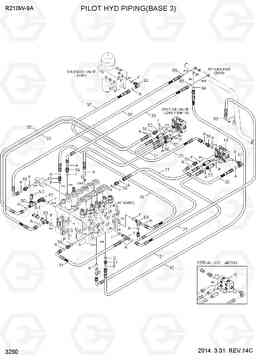 3250 PILOT HYD PIPING(BASE 3) R210W-9A, Hyundai