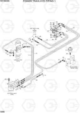 3300 POWER TRAIN HYD PIPING 1 R210W-9A, Hyundai