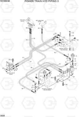 3320 POWER TRAIN HYD PIPING 3 R210W-9A, Hyundai