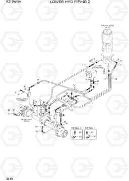 3410 LOWER HYD PIPING 2 R210W-9A, Hyundai