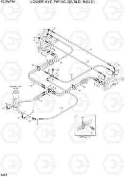 3481 LOWER HYD PIPING 2(F/BLD, R/BLD) R210W-9A, Hyundai