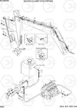 3550 QUICK CLAMP HYD PIPING R210W-9A, Hyundai