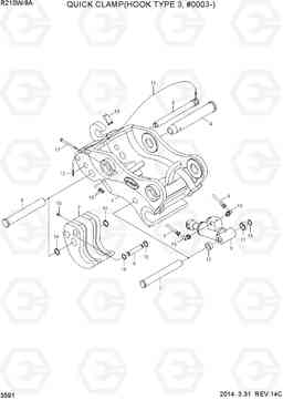 3591 QUICK CLAMP(HOOK TYPE 3, #0003-) R210W-9A, Hyundai