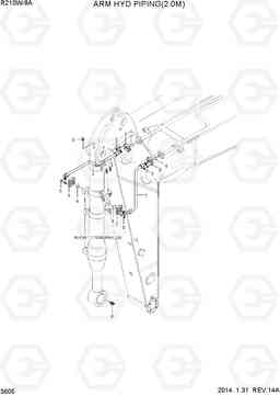 3605 ARM HYD PIPING(2.0M) R210W-9A, Hyundai