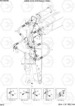 3610 ARM HYD PIPING(2.70M) R210W-9A, Hyundai