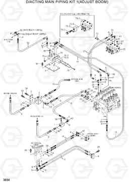 3636 D/ACTING MAIN PIPING KIT 1(ADJUST BOOM) R210W-9A, Hyundai