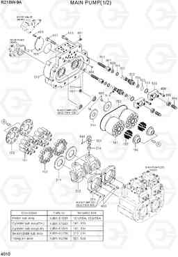 4010 MAIN PUMP(1/2) R210W-9A, Hyundai