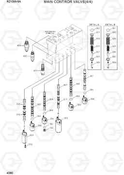 4080 MAIN CONTROL VALVE(4/4) R210W-9A, Hyundai